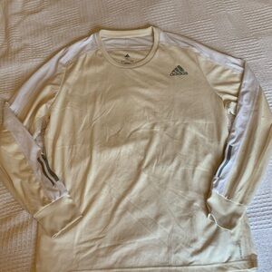 Adidas Men's Cream Long Sleeve Shirt